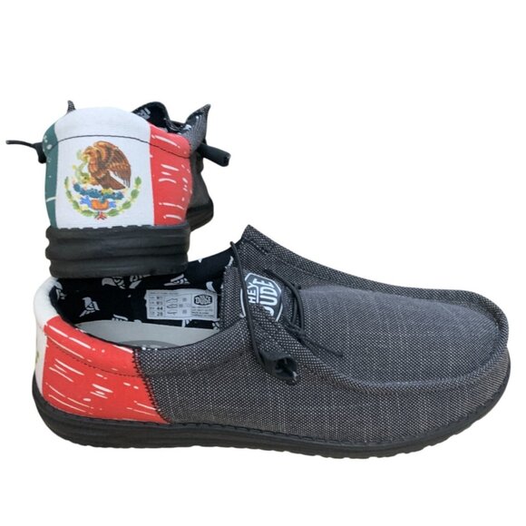 Hey Dude Wally Funk Hecho Mens 11 Shoes Mexico Flag Slip On Comfort Sneakers NEW - Picture 1 of 14